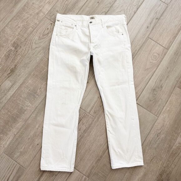 Citizens of Humanity COH Emerson Slim Boyfriend Jeans in White Size 30 - Picture 2 of 14